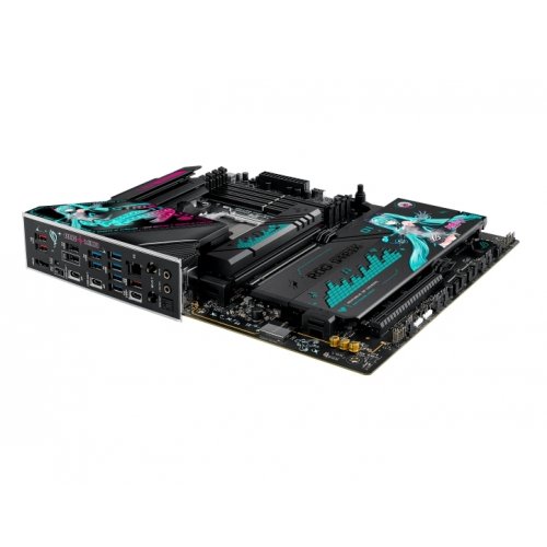 Материнська плата Asus ROG STRIX X870E-H GAMING WIFI7 HATSUNE MIKU EDITION (sAM5, AMD X870E) купити з перевіркою сумісності: огляд, характеристики, ціна у Києві, Львові, Вінниці, Хмельницькому, Івано-Франківську, Україні | інтернет-магазин TELEMART.UA фото