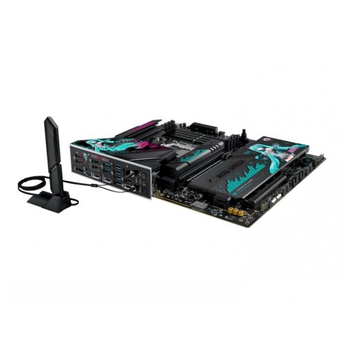 Материнська плата Asus ROG STRIX X870E-H GAMING WIFI7 HATSUNE MIKU EDITION (sAM5, AMD X870E) купити з перевіркою сумісності: огляд, характеристики, ціна у Києві, Львові, Вінниці, Хмельницькому, Івано-Франківську, Україні | інтернет-магазин TELEMART.UA фото
