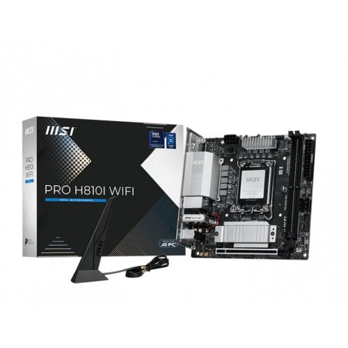 Купить Материнская плата MSI PRO H810I WIFI (s1851, Intel H810) с проверкой совместимости: обзор, характеристики, цена в Киеве, Днепре, Одессе, Харькове, Украине | интернет-магазин TELEMART.UA фото