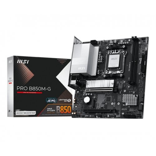 Купить Материнская плата MSI PRO B850M-G (sAM5, AMD B850) с проверкой совместимости: обзор, характеристики, цена в Киеве, Днепре, Одессе, Харькове, Украине | интернет-магазин TELEMART.UA фото