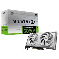 Видеокарта MSI GeForce RTX 5060 Ti VENTUS 2X WHITE PLUS 16384MB (RTX 5060 Ti 16G VENTUS 2X WHITE PLUS)