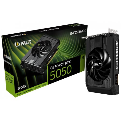 Відеокарта Palit GeForce RTX 5050 StormX 8192MB (NE65050019P1-GB2070F) купити з перевіркою сумісності: огляд, характеристики, ціна у Києві, Львові, Вінниці, Хмельницькому, Івано-Франківську, Україні | інтернет-магазин TELEMART.UA фото