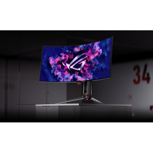 Купити Уцінка монітор Asus 33.9" ROG Swift OLED PG34WCDM (90LM09L0-B01A70) Black (Розкрита упаковка, 789074) - ціна в Києві, Львові, Вінниці, Хмельницькому, Франківську, Україні | інтернет-магазин TELEMART.UA фото