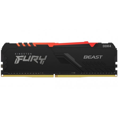 ОЗП Kingston DDR4 16GB (2x8GB) 3200Mhz FURY Beast RGB Black (KF432C16BBAK2/16) (Відновлено продавцем, 789122) купити з перевіркою сумісності: огляд, характеристики, ціна у Києві, Львові, Вінниці, Хмельницькому, Івано-Франківську, Україні | інтернет-магазин TELEMART.UA фото