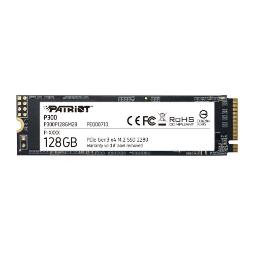 SSD-диск Patriot P300 128GB M.2 (2280 PCI-E) NVMe x4 (P300P128GM28) (Відновлено продавцем, 789128) купити з перевіркою сумісності: огляд, характеристики, ціна у Києві, Львові, Вінниці, Хмельницькому, Івано-Франківську, Україні | інтернет-магазин TELEMART.UA фото