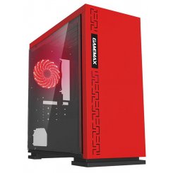 Корпус GAMEMAX Expedition Window без БП Red (Восстановлено продавцом, 789134)