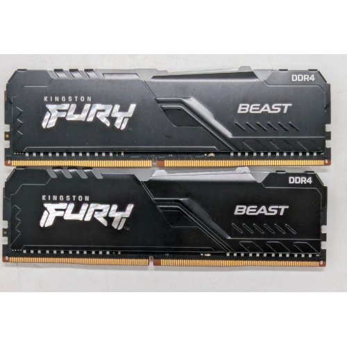 Озп Kingston DDR4 16GB (2x8GB) 3200Mhz FURY Beast RGB Black (KF432C16BBAK2/16) (Відновлено продавцем, 789152) купити з перевіркою сумісності: огляд, характеристики, ціна у Києві, Львові, Вінниці, Хмельницькому, Івано-Франківську, Україні | інтернет-магазин TELEMART.UA фото