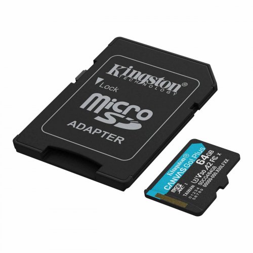 Купить Карта памяти Kingston microSDXC Canvas Go! Plus 64GB Class 10 UHS-I U3 A2 V30 (с адаптером) (SDCG4/64GB) - цена в Харькове, Киеве, Днепре, Одессе
в интернет-магазине Telemart фото