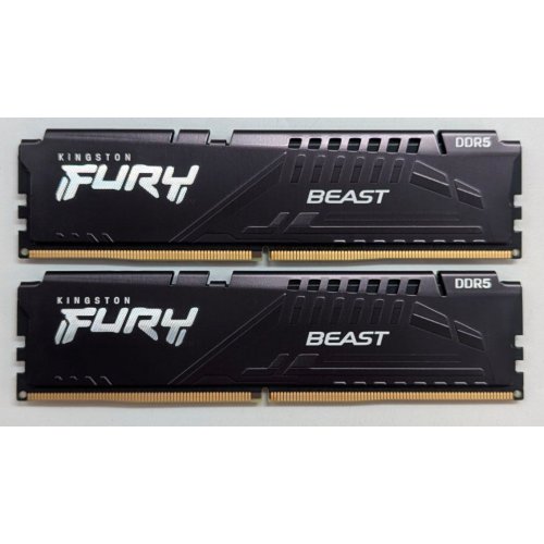 Озп Kingston DDR5 32GB (2x16GB) 5200Mhz FURY Beast Black (KF552C40BBK2-32) (Відновлено продавцем, 789319) купити з перевіркою сумісності: огляд, характеристики, ціна у Києві, Львові, Вінниці, Хмельницькому, Івано-Франківську, Україні | інтернет-магазин TELEMART.UA фото