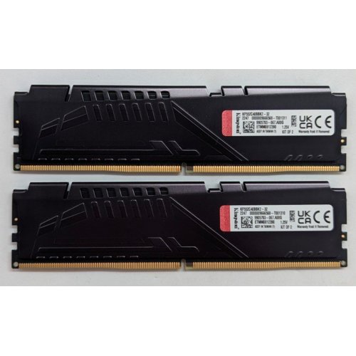 Озп Kingston DDR5 32GB (2x16GB) 5200Mhz FURY Beast Black (KF552C40BBK2-32) (Відновлено продавцем, 789319) купити з перевіркою сумісності: огляд, характеристики, ціна у Києві, Львові, Вінниці, Хмельницькому, Івано-Франківську, Україні | інтернет-магазин TELEMART.UA фото