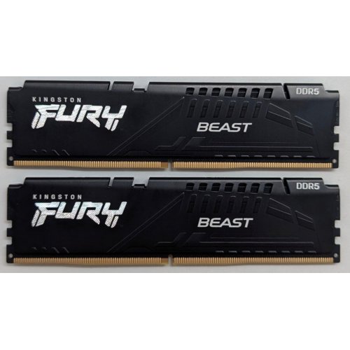 Купить Озу Kingston DDR5 16GB (2x8GB) 5200Mhz FURY Beast (KF552C36BBEK2-16) (Восстановлено продавцом, 789322) с проверкой совместимости: обзор, характеристики, цена в Киеве, Днепре, Одессе, Харькове, Украине | интернет-магазин TELEMART.UA фото