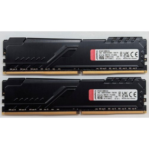 Купить Озу Kingston DDR4 64GB (2x32GB) 3600Mhz FURY Beast Black (KF436C18BBK2/64) (Восстановлено продавцом, 789323) с проверкой совместимости: обзор, характеристики, цена в Киеве, Днепре, Одессе, Харькове, Украине | интернет-магазин TELEMART.UA фото