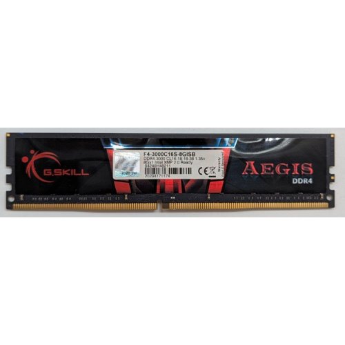Купить Озу G.Skill DDR4 8GB 3000Mhz Aegis (F4-3000C16S-8GISB) (Восстановлено продавцом, 789328) с проверкой совместимости: обзор, характеристики, цена в Киеве, Днепре, Одессе, Харькове, Украине | интернет-магазин TELEMART.UA фото