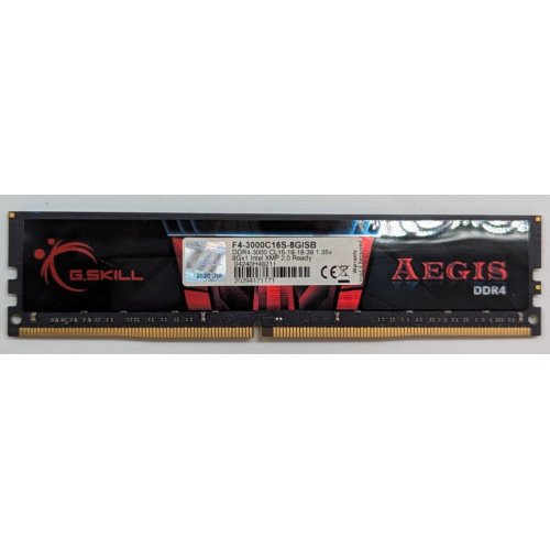 Купить Озу G.Skill DDR4 8GB 3000Mhz Aegis (F4-3000C16S-8GISB) (Восстановлено продавцом, 789329) с проверкой совместимости: обзор, характеристики, цена в Киеве, Днепре, Одессе, Харькове, Украине | интернет-магазин TELEMART.UA фото