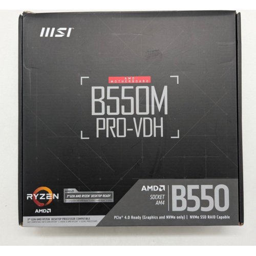Материнська плата MSI B550M PRO-VDH (sAM4, AMD B550) (Відновлено продавцем, 789330) купити з перевіркою сумісності: огляд, характеристики, ціна у Києві, Львові, Вінниці, Хмельницькому, Івано-Франківську, Україні | інтернет-магазин TELEMART.UA фото