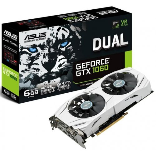 Відеокарта Asus GeForce GTX 1060 Dual 6144MB (DUAL-GTX1060-6G) (Відновлено продавцем, 789337) купити з перевіркою сумісності: огляд, характеристики, ціна у Києві, Львові, Вінниці, Хмельницькому, Івано-Франківську, Україні | інтернет-магазин TELEMART.UA фото