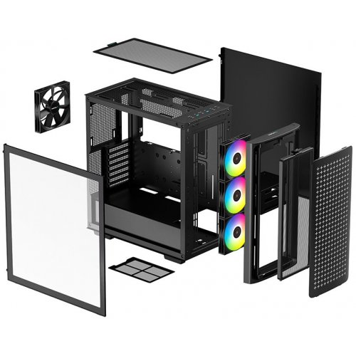 Корпус Deepcool CK560 ARGB Tempered Glass без БЖ (R-CK560-BKAAE4-G-1) Black (Відновлено продавцем, 789353) купити з перевіркою сумісності: огляд, характеристики, ціна у Києві, Львові, Вінниці, Хмельницькому, Івано-Франківську, Україні | інтернет-магазин TELEMART.UA фото