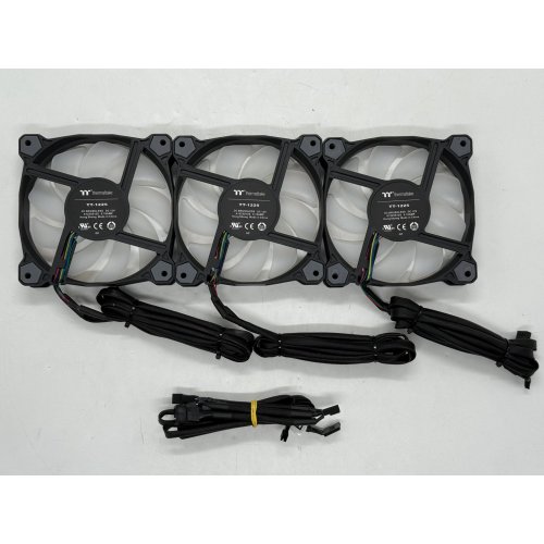 Набір кулерів для корпусу Thermaltake Pure 14 ARGB Sync Radiator Fan TT Premium Edition (3-Fan Pack) (CL-F080-PL14SW-A) (Відновлено продавцем, 789359) купити з перевіркою сумісності: огляд, характеристики, ціна у Києві, Львові, Вінниці, Хмельницькому, Івано-Франківську, Україні | інтернет-магазин TELEMART.UA фото