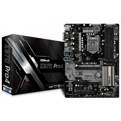 Материнська плата AsRock Z370 Pro4 (s1151, Intel Z370) (Відновлено продавцем, 789627) купити з перевіркою сумісності: огляд, характеристики, ціна у Києві, Львові, Вінниці, Хмельницькому, Івано-Франківську, Україні | інтернет-магазин TELEMART.UA фото