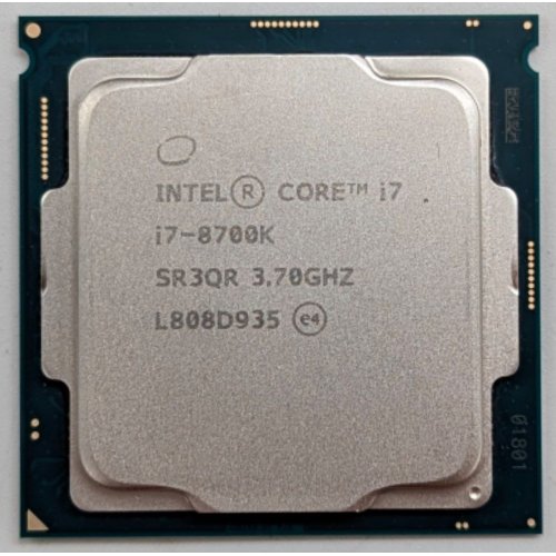 Процесор Intel Core i7-8700K 3.7(4.7)GHz 12MB s1151 Tray (CM8068403358220) (Відновлено продавцем, 789629) купити з перевіркою сумісності: огляд, характеристики, ціна у Києві, Львові, Вінниці, Хмельницькому, Івано-Франківську, Україні | інтернет-магазин TELEMART.UA фото