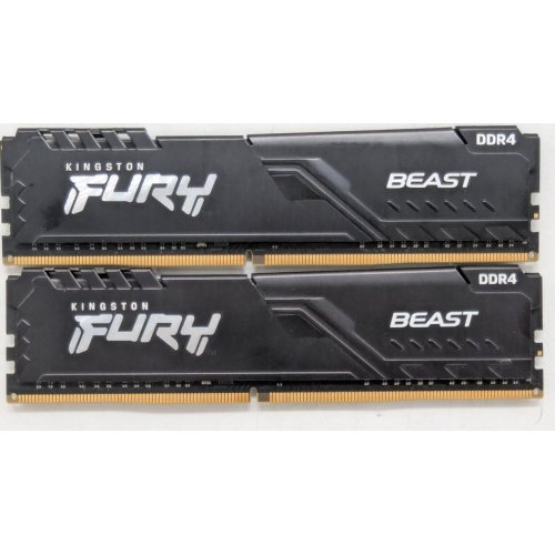 Озп Kingston DDR4 32GB (2x16GB) 3600Mhz FURY Beast Black (KF436C18BBK2/32) (Відновлено продавцем, 789712) купити з перевіркою сумісності: огляд, характеристики, ціна у Києві, Львові, Вінниці, Хмельницькому, Івано-Франківську, Україні | інтернет-магазин TELEMART.UA фото