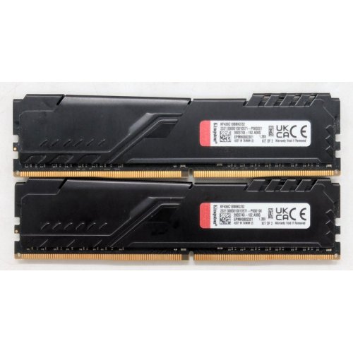 Озп Kingston DDR4 32GB (2x16GB) 3600Mhz FURY Beast Black (KF436C18BBK2/32) (Відновлено продавцем, 789712) купити з перевіркою сумісності: огляд, характеристики, ціна у Києві, Львові, Вінниці, Хмельницькому, Івано-Франківську, Україні | інтернет-магазин TELEMART.UA фото