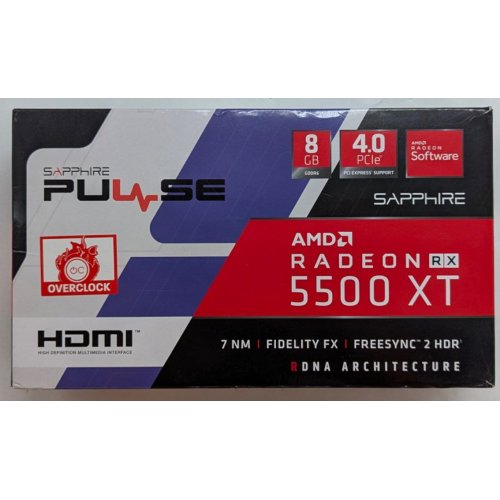 Відеокарта Sapphire Radeon RX 5500 XT PULSE 8192MB (11295-97-90G) (Відновлено продавцем, 789719) купити з перевіркою сумісності: огляд, характеристики, ціна у Києві, Львові, Вінниці, Хмельницькому, Івано-Франківську, Україні | інтернет-магазин TELEMART.UA фото