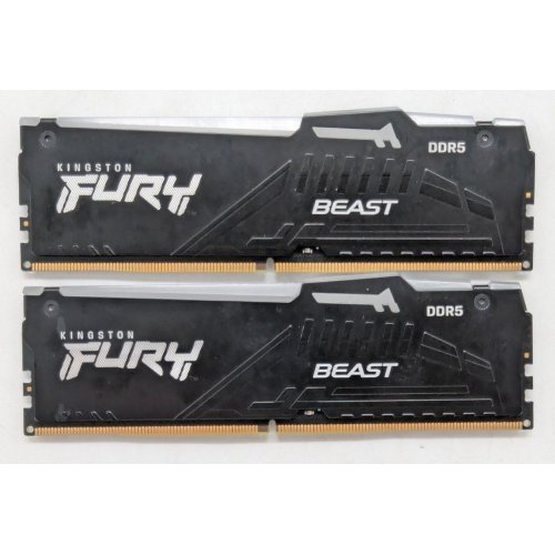 Озп Kingston DDR5 32GB (2x16GB) 6000Mhz FURY Beast RGB (KF560C36BBEAK2-32) (Відновлено продавцем, 789729) купити з перевіркою сумісності: огляд, характеристики, ціна у Києві, Львові, Вінниці, Хмельницькому, Івано-Франківську, Україні | інтернет-магазин TELEMART.UA фото
