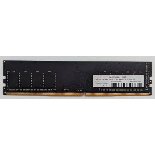 Озп Exceleram DDR4 8GB 2666Mhz (E408269A) (Відновлено продавцем, 789734) купити з перевіркою сумісності: огляд, характеристики, ціна у Києві, Львові, Вінниці, Хмельницькому, Івано-Франківську, Україні | інтернет-магазин TELEMART.UA фото