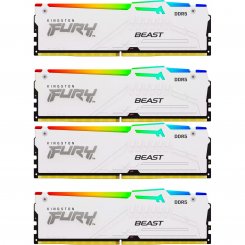 Уцінка озп Kingston DDR5 128GB (4x32GB) 5600Mhz FURY Beast RGB White (KF556C40BWAK4-128) (Розкрита упаковка, 789741)