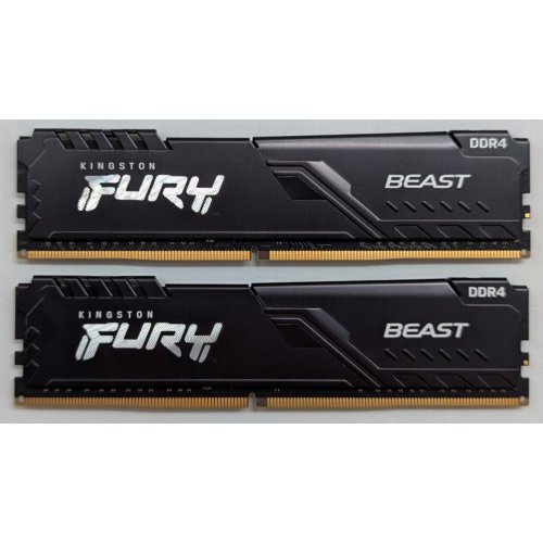 Купить Озу Kingston DDR4 64GB (2x32GB) 3200Mhz FURY Beast Black (KF432C16BBK2/64) (Восстановлено продавцом, 789746) с проверкой совместимости: обзор, характеристики, цена в Киеве, Днепре, Одессе, Харькове, Украине | интернет-магазин TELEMART.UA фото