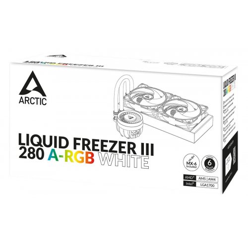 Уцінка готова сво Arctic Liquid Freezer III 280 A-RGB (ACFRE00151A) White (Розкрита упаковка, 789804) купити з перевіркою сумісності: огляд, характеристики, ціна у Києві, Львові, Вінниці, Хмельницькому, Івано-Франківську, Україні | інтернет-магазин TELEMART.UA фото