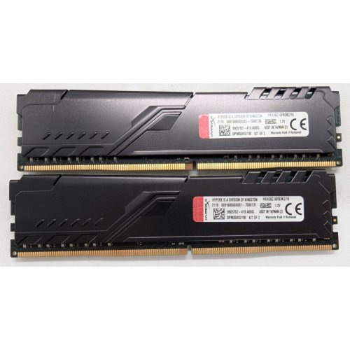 Купить Озу HyperX DDR4 16GB (2x8GB) 2666Mhz Fury Black (HX426C16FB3K2/16) (Восстановлено продавцом, 789924) с проверкой совместимости: обзор, характеристики, цена в Киеве, Днепре, Одессе, Харькове, Украине | интернет-магазин TELEMART.UA фото