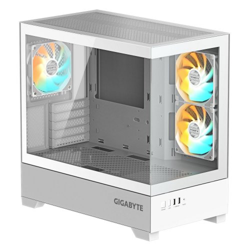 Уцінка корпус Gigabyte C201 Panoramic Tempered Glass без БЖ (GB-C201PI) Ice (Розкрита упаковка, 789931) купити з перевіркою сумісності: огляд, характеристики, ціна у Києві, Львові, Вінниці, Хмельницькому, Івано-Франківську, Україні | інтернет-магазин TELEMART.UA фото