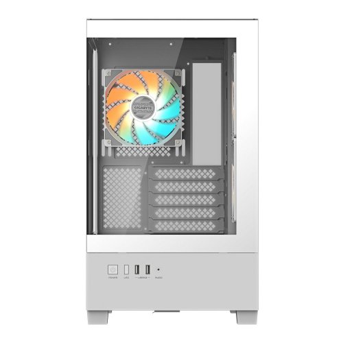 Уцінка корпус Gigabyte C201 Panoramic Tempered Glass без БЖ (GB-C201PI) Ice (Розкрита упаковка, 789931) купити з перевіркою сумісності: огляд, характеристики, ціна у Києві, Львові, Вінниці, Хмельницькому, Івано-Франківську, Україні | інтернет-магазин TELEMART.UA фото