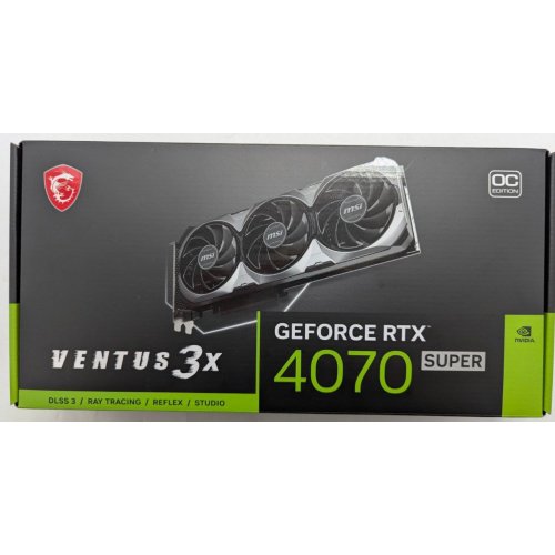 Відеокарта MSI GeForce RTX 4070 SUPER VENTUS 3X OC 12228MB (RTX 4070 SUPER 12G VENTUS 3X OC) (Відновлено продавцем, 789956) купити з перевіркою сумісності: огляд, характеристики, ціна у Києві, Львові, Вінниці, Хмельницькому, Івано-Франківську, Україні | інтернет-магазин TELEMART.UA фото