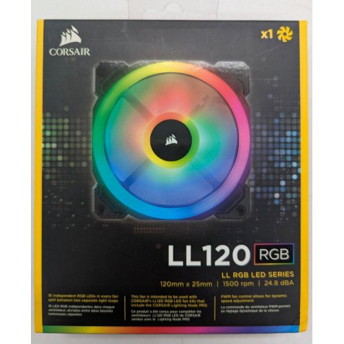 Купить Кулер для корпуса Corsair LL120 RGB LED Dual Light Loop (CO-9050071-WW) (Восстановлено продавцом, 789990) с проверкой совместимости: обзор, характеристики, цена в Киеве, Днепре, Одессе, Харькове, Украине | интернет-магазин TELEMART.UA фото