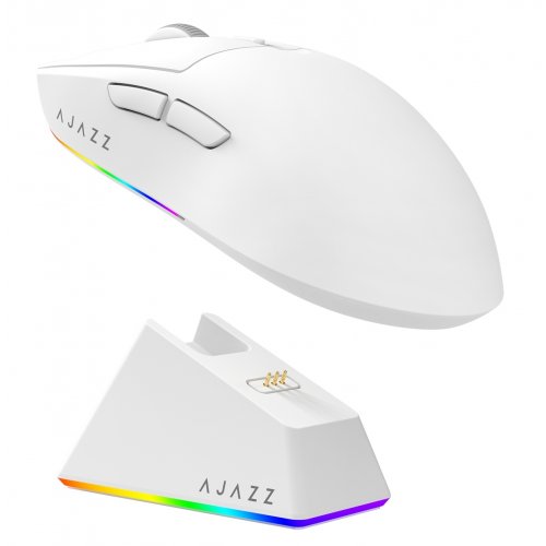 Купить Мышка Ajazz AJ139 V2 MC Wireless (AJ139-V2-MC-W) White - цена в Харькове, Киеве, Днепре, Одессе
в интернет-магазине Telemart фото