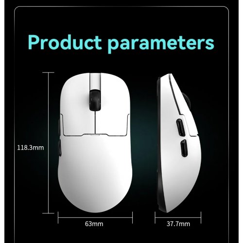Купити Миша Ajazz AJ159P MC Wireless (AJ159P-MC-W) White - ціна в Києві, Львові, Вінниці, Хмельницькому, Франківську, Україні | інтернет-магазин TELEMART.UA фото
