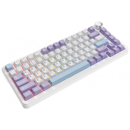 Купить Клавиатура Ajazz AK820 MAX RGB Magnetic Switches (AK820MAX-WM-PWB) Purple/White/Blue - цена в Харькове, Киеве, Днепре, Одессе
в интернет-магазине Telemart фото