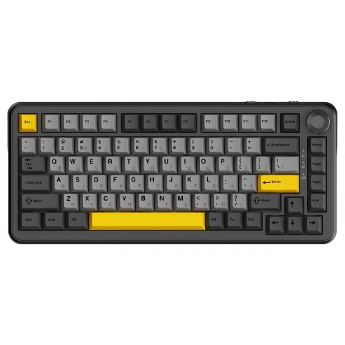 Купити Клавіатура Ajazz AK820 MAX RGB Magnetic Switches (AK820 MAX-BGY-W) Black/Gray/Yellow - ціна в Києві, Львові, Вінниці, Хмельницькому, Франківську, Україні | інтернет-магазин TELEMART.UA фото
