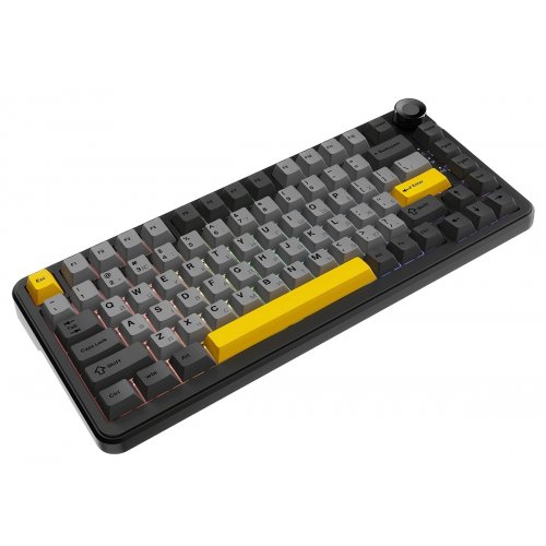 Купити Клавіатура Ajazz AK820 MAX RGB Magnetic Switches (AK820 MAX-BGY-W) Black/Gray/Yellow - ціна в Києві, Львові, Вінниці, Хмельницькому, Франківську, Україні | інтернет-магазин TELEMART.UA фото