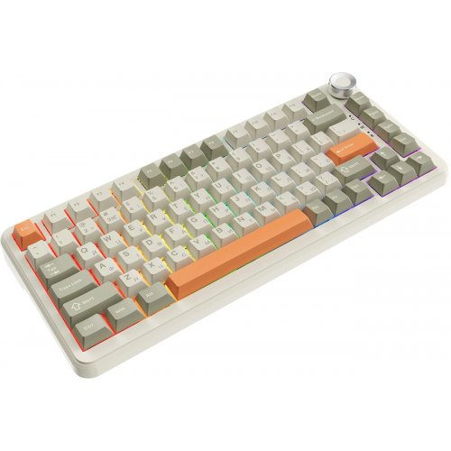 Клавиатура Ajazz AK820 MAX RGB Flying Fish Switches (AK820MAX-FF-R) Retro Colour купить в Украине: Киев, Днепр, Харьков, Одесса  | Низкая цена, отзывы, характеристики от TELEMART фото
