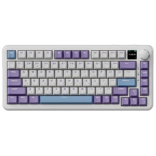 Купить Клавиатура Ajazz AK820 MAX Plus RGB Daydream Switches Wireless With Screen (AK820MAX-DD-BWD) Blue/White/Dark Blue - цена в Харькове, Киеве, Днепре, Одессе
в интернет-магазине Telemart фото