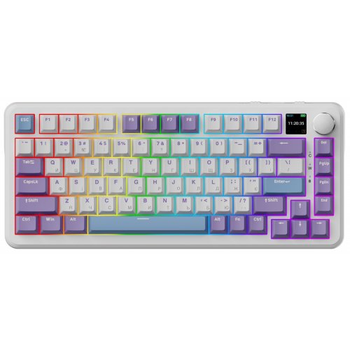 Купить Клавиатура Ajazz AK820 MAX Plus RGB Daydream Switches Wireless With Screen (AK820MAX-DD-BWD) Blue/White/Dark Blue - цена в Харькове, Киеве, Днепре, Одессе
в интернет-магазине Telemart фото