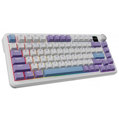 Купить Клавиатура Ajazz AK820 MAX Plus RGB Daydream Switches Wireless With Screen (AK820MAX-DD-BWD) Blue/White/Dark Blue - цена в Харькове, Киеве, Днепре, Одессе
в интернет-магазине Telemart фото