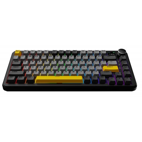 Купить Клавиатура Ajazz AK820 MAX Plus RGB Daydream Switches Wireless With Screen (AK820MAX-DD-BGY) Black/Gray/Yellow - цена в Харькове, Киеве, Днепре, Одессе
в интернет-магазине Telemart фото