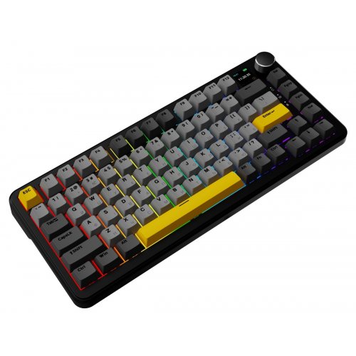 Купить Клавиатура Ajazz AK820 MAX Plus RGB Daydream Switches Wireless With Screen (AK820MAX-DD-BGY) Black/Gray/Yellow - цена в Харькове, Киеве, Днепре, Одессе
в интернет-магазине Telemart фото