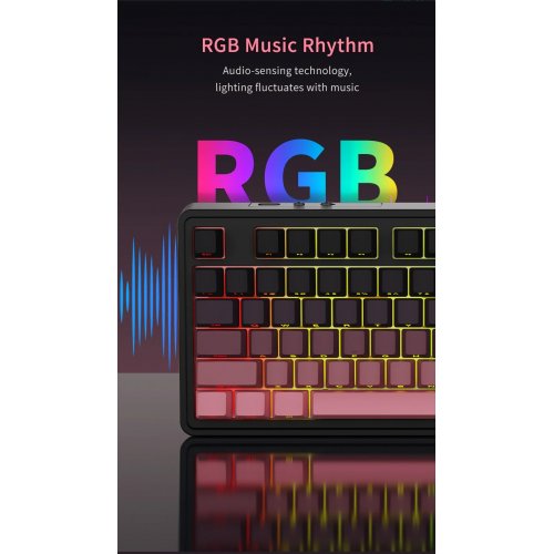 Купить Клавиатура Ajazz AK870 Plus RGB Murad Switches Wireless With Screen (AK870-MU-BWD) Blue/White/Dark Blue - цена в Харькове, Киеве, Днепре, Одессе
в интернет-магазине Telemart фото