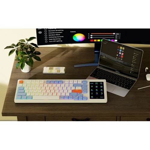 Купити Клавіатура Ajazz AKP815 Red Switches (AKP815-R-WBO) White/Blue/Orange - ціна в Києві, Львові, Вінниці, Хмельницькому, Франківську, Україні | інтернет-магазин TELEMART.UA фото